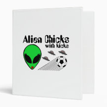 Alien Chicks Vinyl Binder