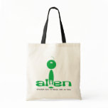 Alien Christian cloth tote bag