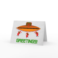Alien Christmas card