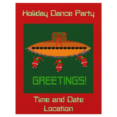 Alien Christmas Flyer Design by orsobear