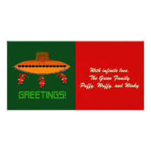 Alien Christmas Photo Cards