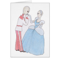 Alien Cinderella and Prince Charming cards