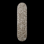 Alien Circuit - White on Dark Brown skateboards