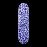 Alien Circuit - White on Deep Blue skateboards