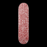 Alien Circuit - White on Maroon skateboards