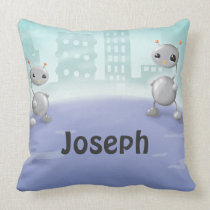 alien city planet pillow