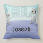 alien city planet pillow