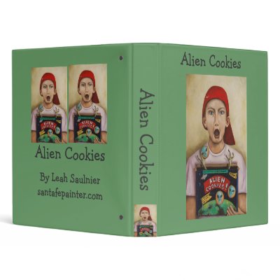 Alien Cookies 3 Ring Binder by paintingmaniac