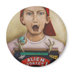 Alien Cookies finished painting Fridge Magnets