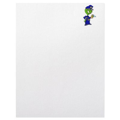Alien Cop Writing a Ticket Customized Letterhead by alien_nation