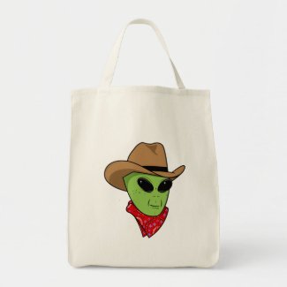 Alien Cowboy Canvas Bag