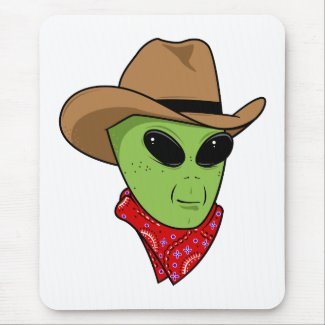 Alien Cowboy mousepad