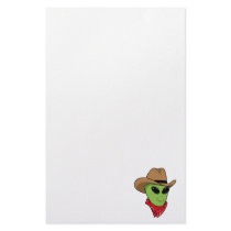 Alien Cowboy Personalized Stationery