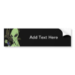 Alien Cries Over Dead Bird Bumper Sticker