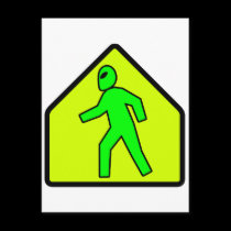 Alien Crossing postcards