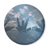 Alien Crystal World Magnet by MDKgraphics Alien Crystal World Magnet
