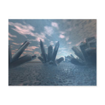 Alien Crystal World Postcard by MDKgraphics Alien Crystal World Postcard