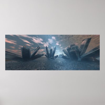 Alien Crystal World Poster by MDKgraphics