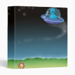 alien discovers a pretty earth flower 3 ring binder