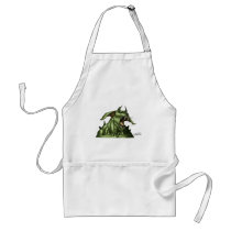 alien, aliens, dog, monster, warrior, invader, outer space, al rio, comic art, illustration, drawing, ufo, Apron with custom graphic design