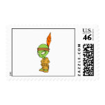Alien Dressed as Native American Stamp