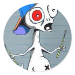 Alien Drummer Sticker
