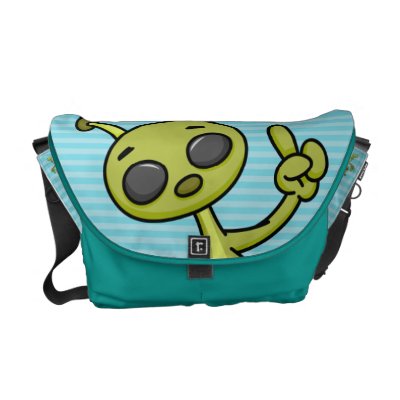 Alien Dude Messenger Bag by wislander