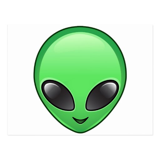 alien emoji postcard Zazzle