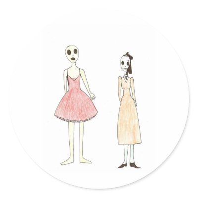 Alien Exposed as a Drag Queen Stickers by loudesigns