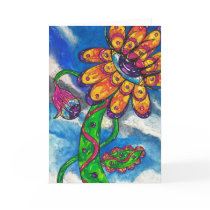 Alien Eye Flower greeting card