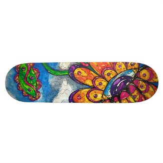 Alien Eye Flower Skateboard skateboard