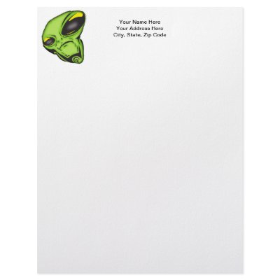Alien Eyes Letterhead Template by sagart1952