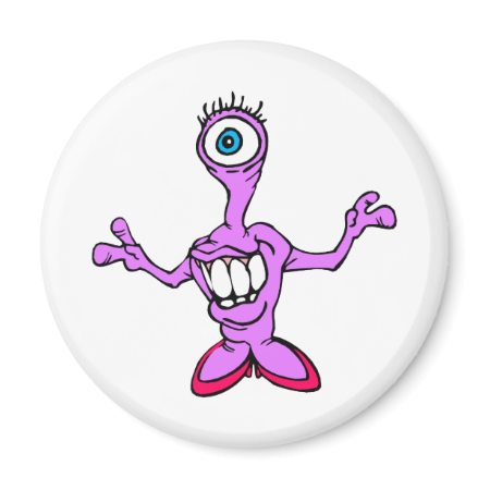 Alien Face in Heels Magnet Alien Face in Heels Magnet