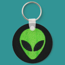 Alien face keychain