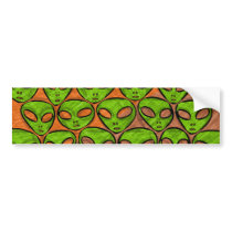 ALIEN FACES BUMPER STICKERS