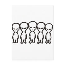 alien family postcards