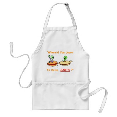 Alien Fender Bender Apron by rjvstudios