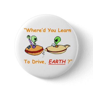 Alien Fender Bender Button button