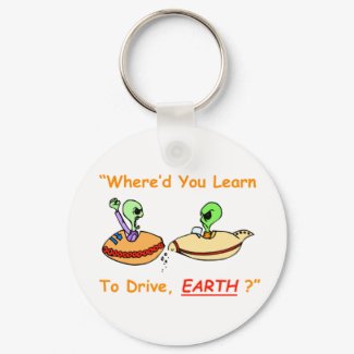 Alien Fender Bender Keychain keychain