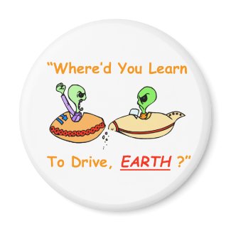 Alien Fender Bender Magnet magnet