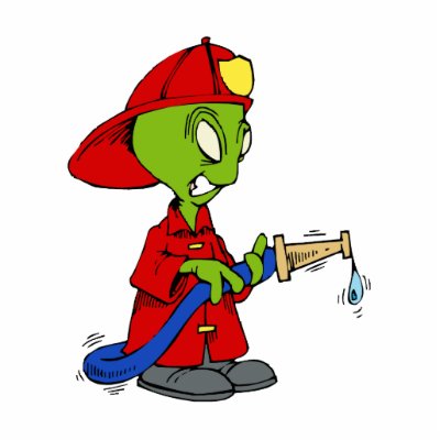 Alien Fire Fighter Photo Cutout by alien_nation