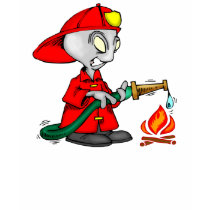 Alien Fireman T-shirts by halloween_tshirts Alien Fireman T-shirts