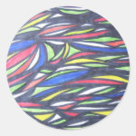 Alien Fish Migrating Round Stickers Alien Fish Migrating Round Stickers