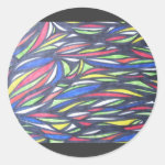 Alien Fish Migrating Round Stickers Alien Fish Migrating Round Stickers