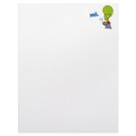 Alien flying toy plane custom letterhead