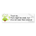 Alien from Pluto bumper sticker bumper stickers