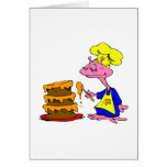 Alien Frosting Cake Greeting Card