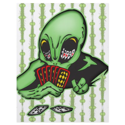 Alien Gambler Personalized Flyer by sagart1952