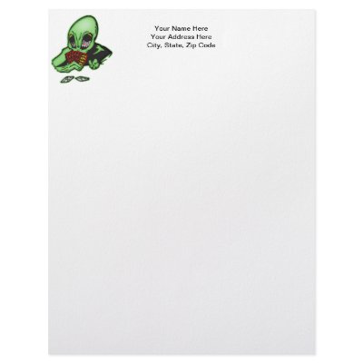 Alien Gambler Custom Letterhead by sagart1952