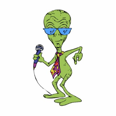 Alien Gameshow Host Acrylic Cut Outs by alien_nation